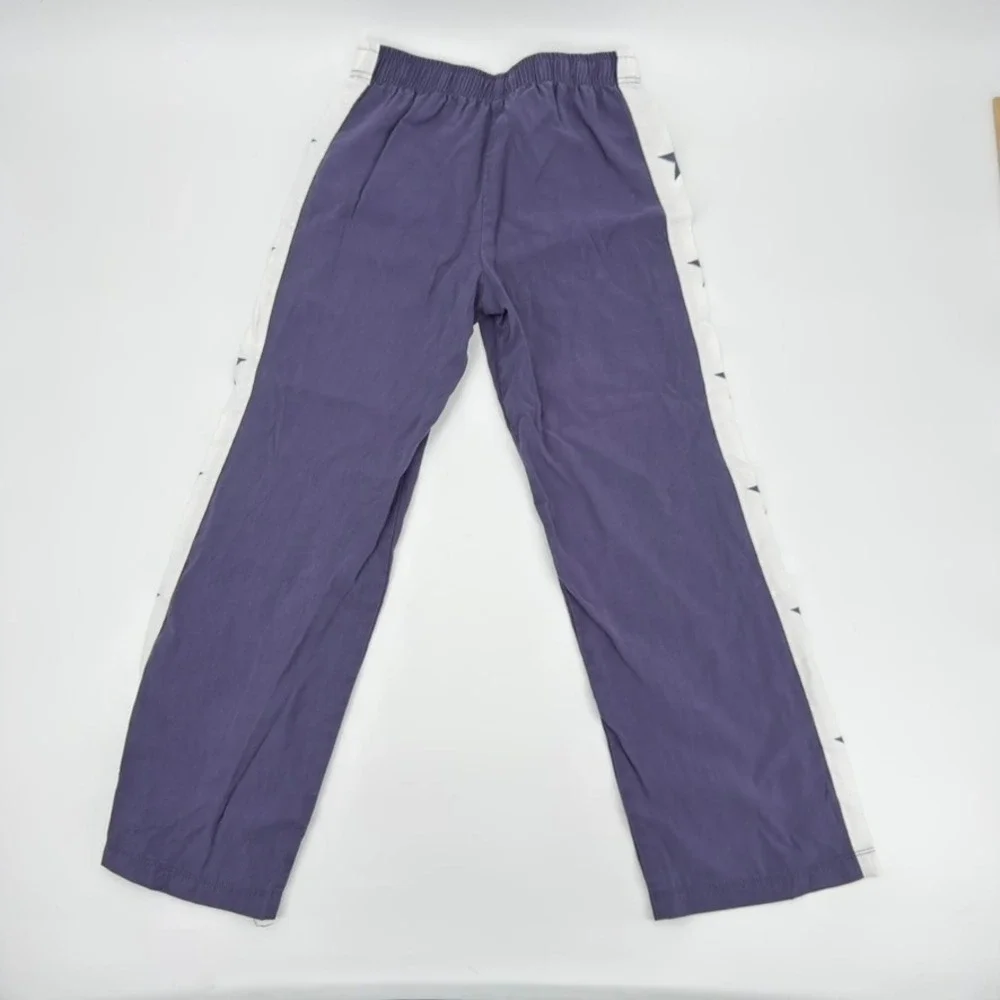 Forever 21 Kids Purple Star Side Stripe Track Pants Size 11/12 Elastic Waist